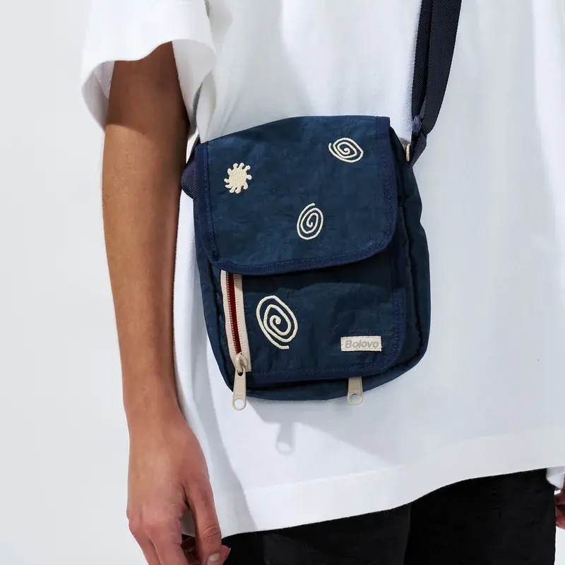 Shoulder Bag Espiral Navy — LS Confecções